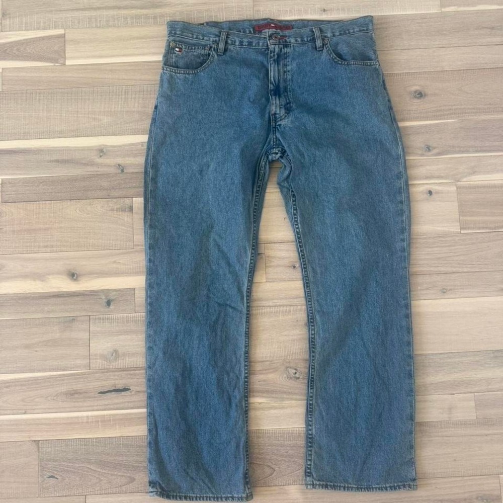 Y2K 2000s Tommy Hilfiger blue denim jeans Sz 36/32 #denim #90s